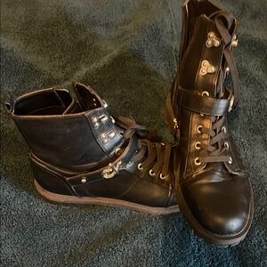 Black Leather Boots size 11